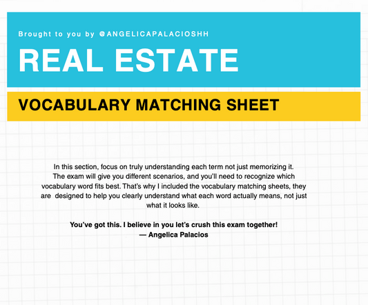 Real Estate Exam Cheat Sheet - ON SALE 🔥💸 - Instant Download